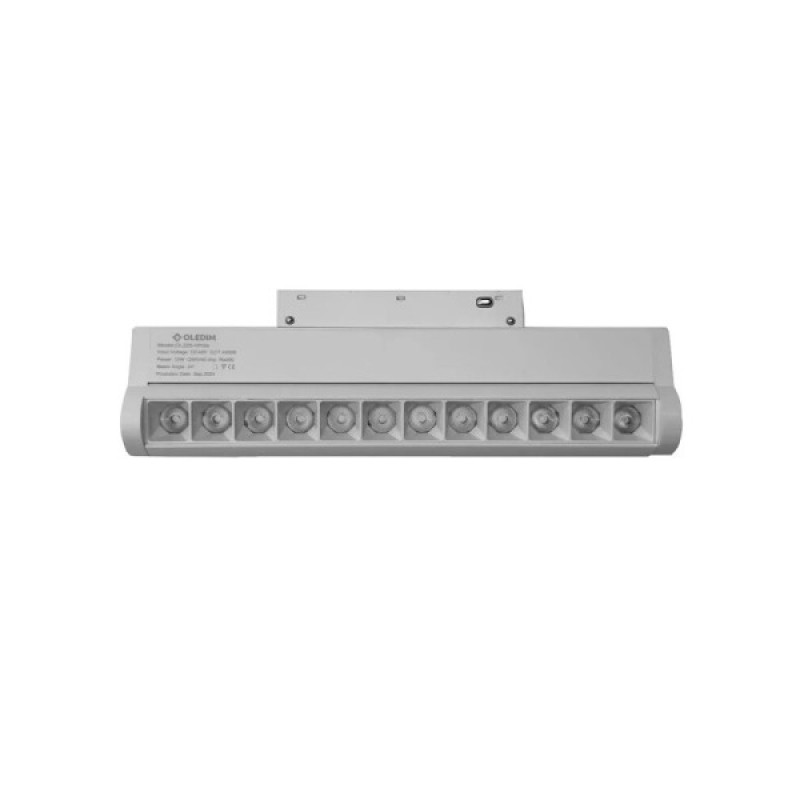 Магнитный трековый светильник Oledim 7771489 OL225 LED 1x12W 3000K 62Lm IP20 белый