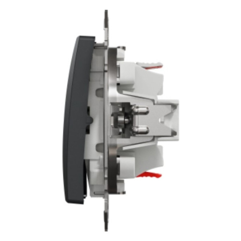 Кнопковий двоклавішний вимикач Schneider Electric Sedna Design & Elements чорний SDD114118
