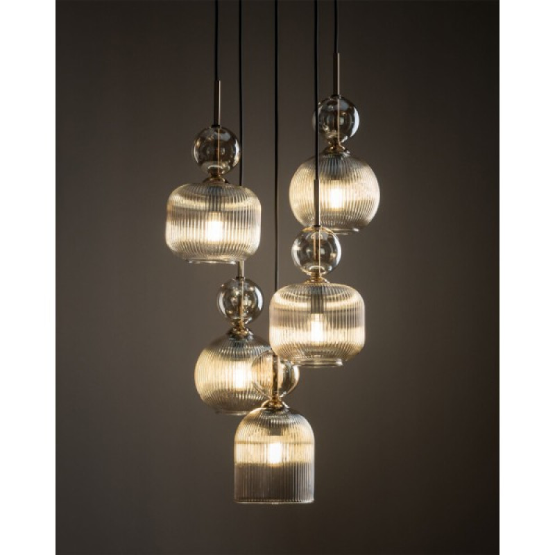 Подвесной светильник, люстра TK Lighting 11043 Sophia E14 5x10W IP20 янтарный