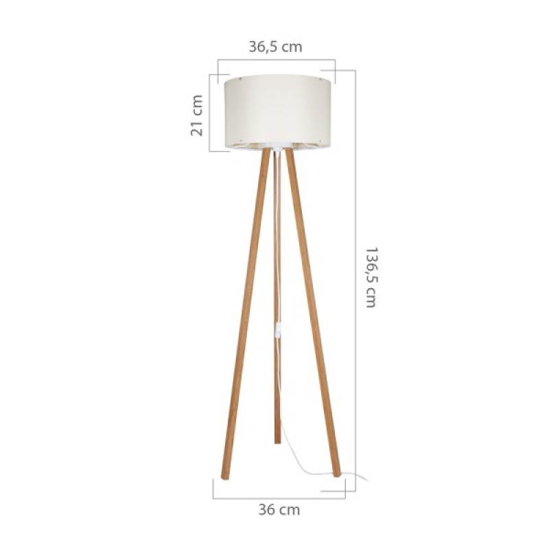 Торшер Zuma Line 5905316609631 Piko E27 1x20W IP20 бежевий