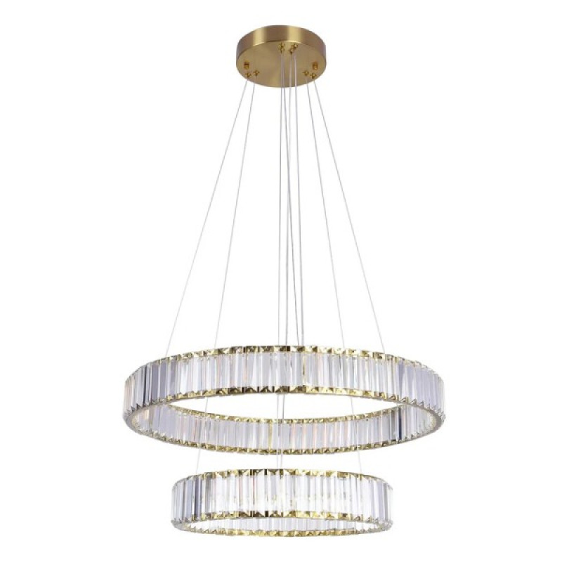 Люстра Goldlux 338266 Cristalia LED 2x43W 4000K 6400Lm IP20 золота