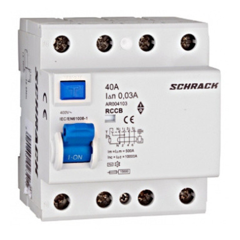 УЗО Schrack 10кА/30мА 3P+N 40А тип AC