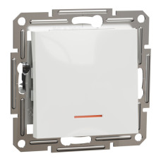 Выключатель проходной с подсветкой Schneider Electric Asfora без рамки белый (EPH1570121)