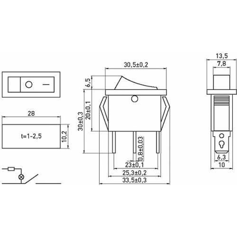 Переключатель E.Next e.switch.key.03 3pin с индикацией (s2040003)