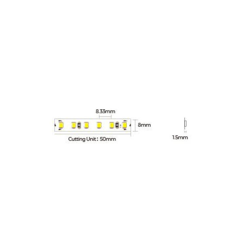 LED стрічка COLORS 120-2835-24V-IP20 8.8W 1000Lm 6500K 50м (DJ120-24V-8mm-W_DP50)