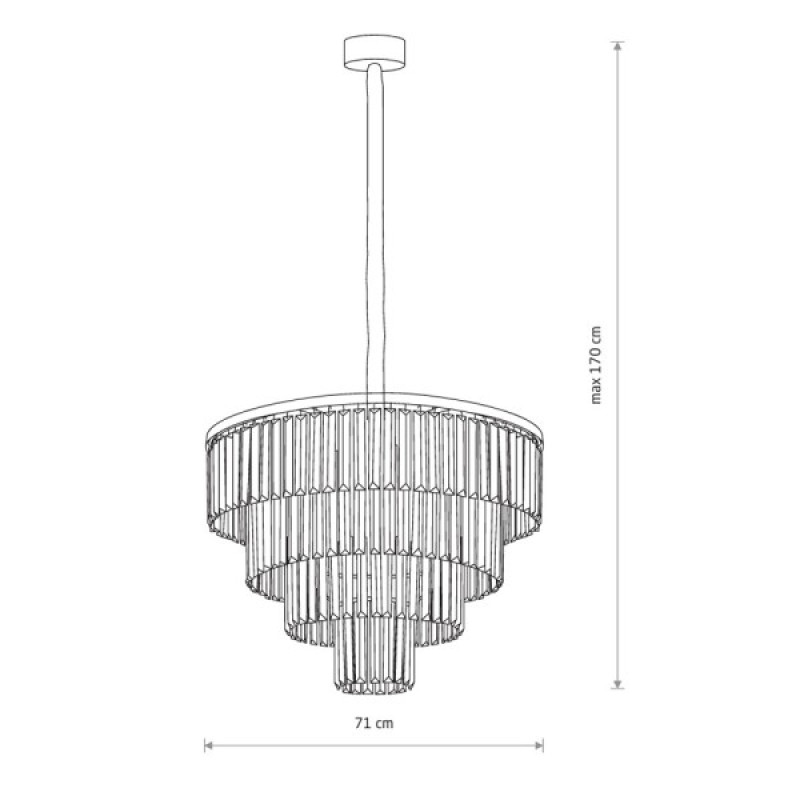 Люстра Nowodvorski 7614 Cristal L E14 12x25W IP20 черная