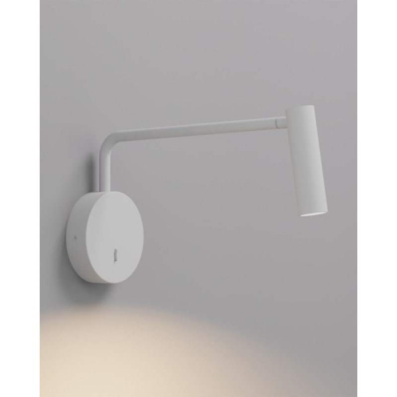 Бра, настенный светильник Kloodi WA-RIDIK 250 3K WH LED 1x3W 130Lm IP20 белый