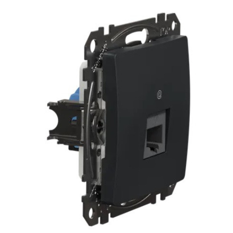 Компьютерная розетка Schneider Electric Sedna Design & Elements RJ45 кат. 6 STP черная SDD114461
