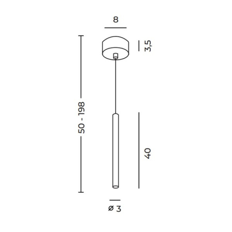 Подвесной светильник, люстра Azzardo AZ6262 Verno LED 1x8W 3000K 400Lm IP20 белый