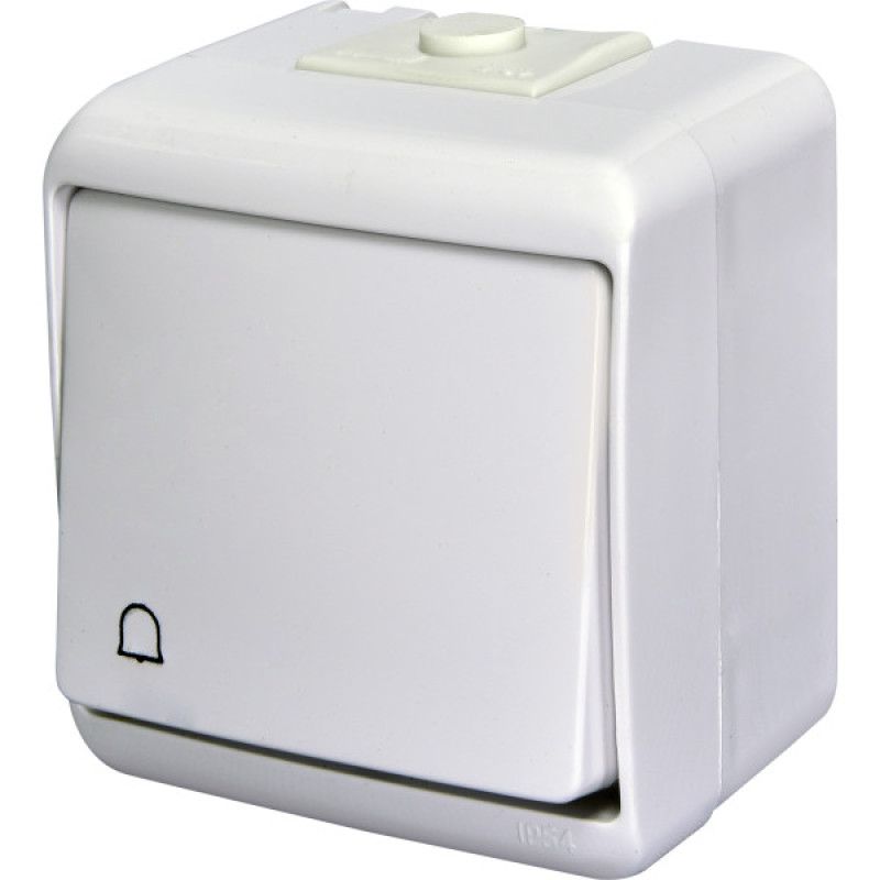 Кнопка звонок Eti Hermetics VHE-4L IP54 с подсветкой белая (4668010)