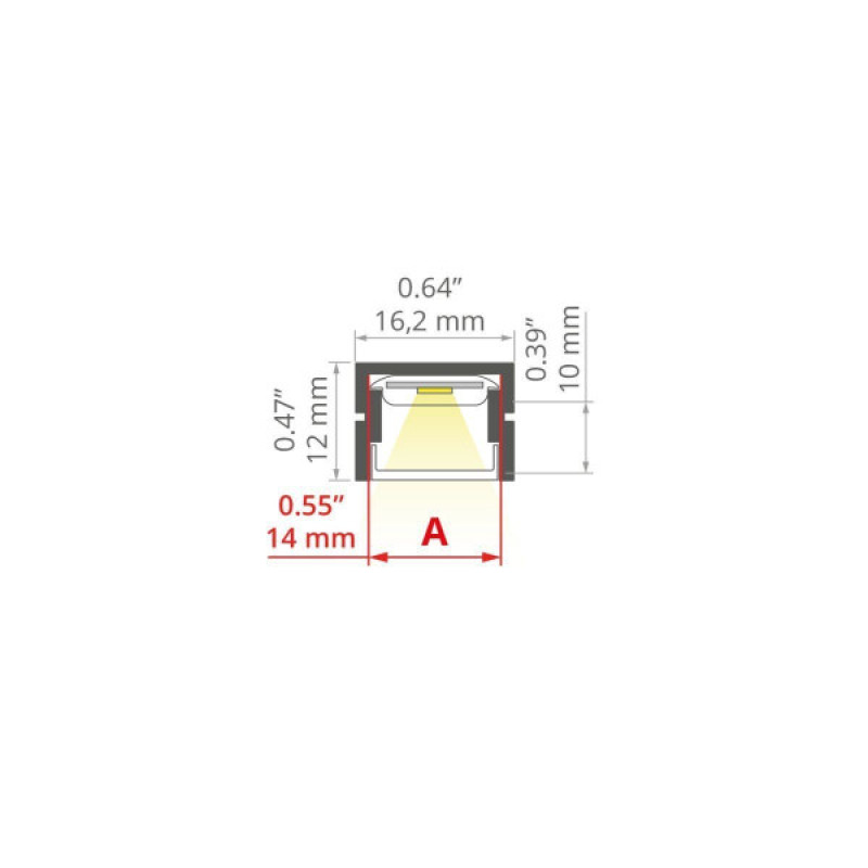 LED-профіль KLUS PDS-4-PLUS, 2 метри (KLUS_A01263A_2)
