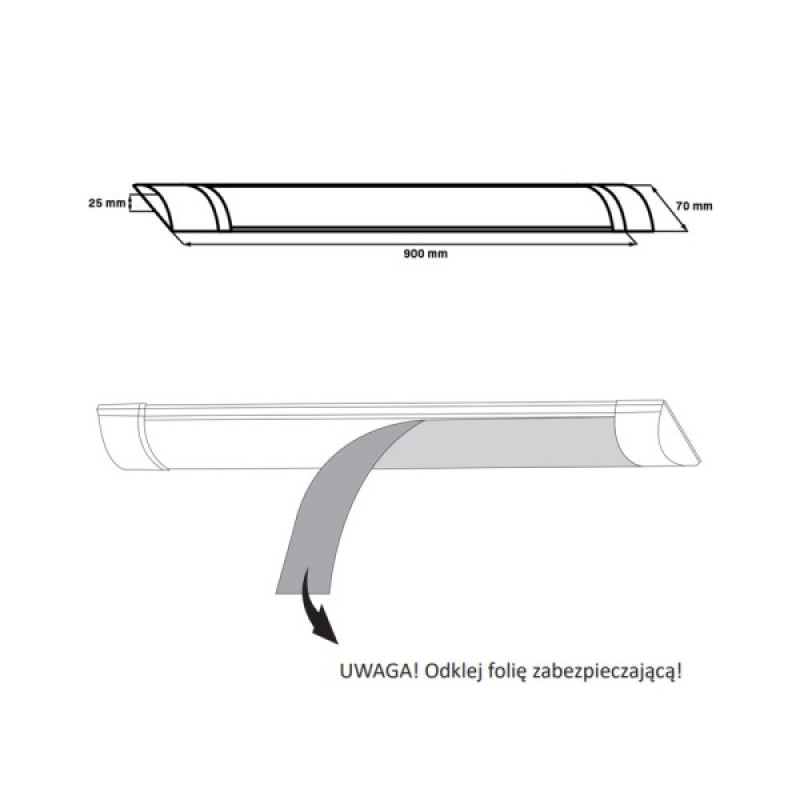 Світильник стельовий Goldlux 325570 Oprawa LED 1x30W 4000K 3300Lm IP20 білий