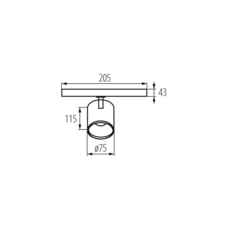 Трековый светильник Kanlux 33133 ATL1 LED 18W 4000K 1800Lm IP20 Bl