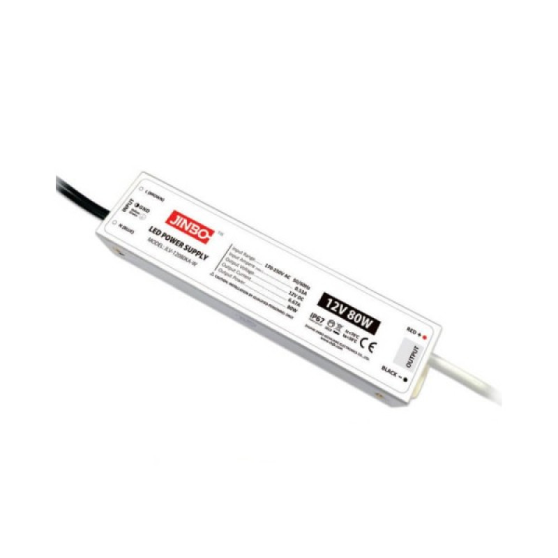 Джерело живлення Jinbo JLV-24080KA-W IP67 24V 80W білий
