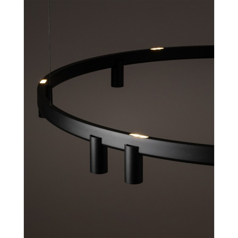 Люстра Nowodvorski 12288 Fourty Round GU10 R35+LED 11+6x10W+9W 3000K 710Lm IP20 чорна