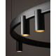 Люстра Nowodvorski 12288 Fourty Round GU10 R35+LED 11+6x10W+9W 3000K 710Lm IP20 чорна
