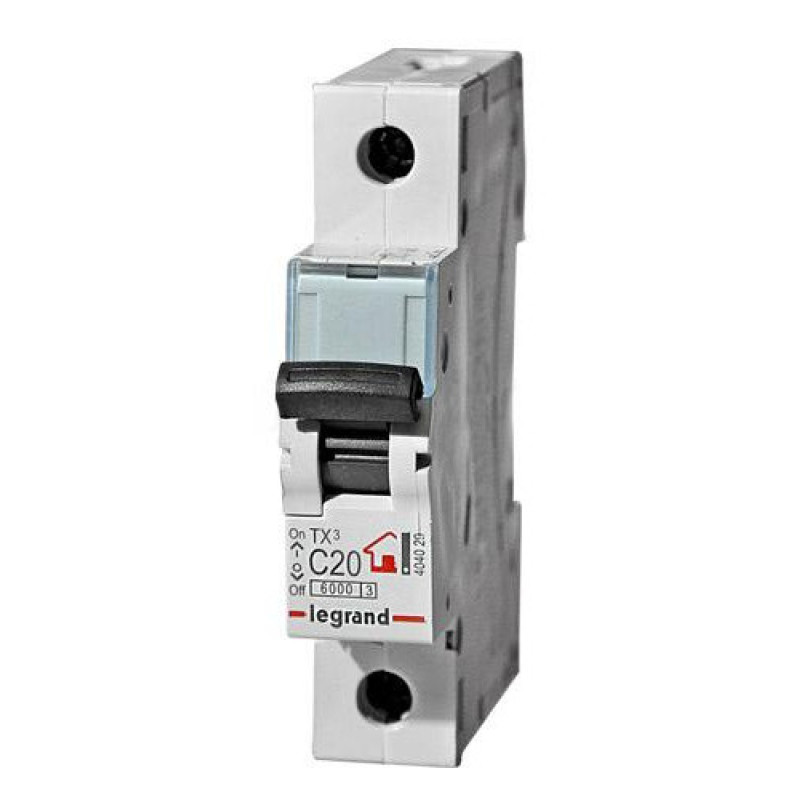 Автомат электропитания C 20A 1П 6kA, Legrand