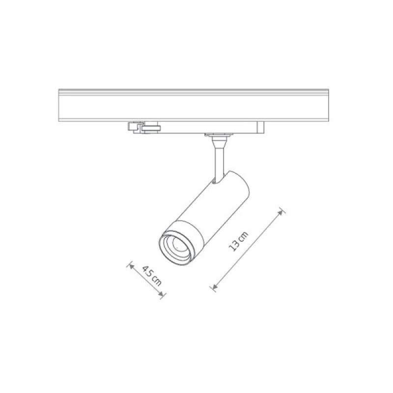 Трековий світильник Nowodvorski 12313 CTLS Spot Zoom LED 1x10W 4000K IP20 чорний
