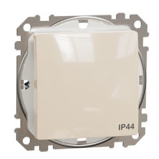 Одноклавишный переключатель Schneider Electric Sedna Design & Elements с крышкой IP44 бежевый SDD212106