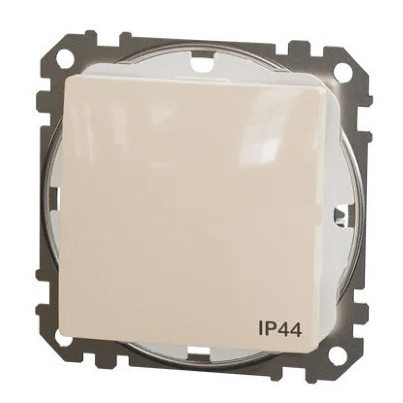 Одноклавишный переключатель Schneider Electric Sedna Design & Elements с крышкой IP44 бежевый SDD212106