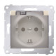 Електрична розетка Kontakt Simon Simon 54 Premium DGSZ1BZ.01/44A IP44 із заземленням шторками та прозорою кришкою (золото)