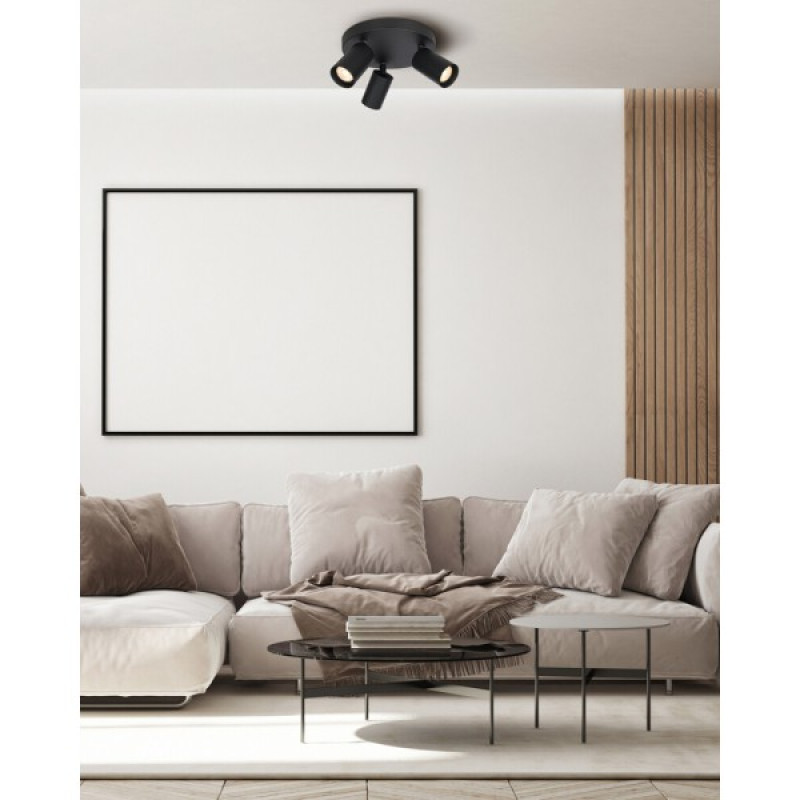 Светильник поворотный, спот Italux SPL-23436-3R-BK Nesto GU10 3x10W IP20 черный