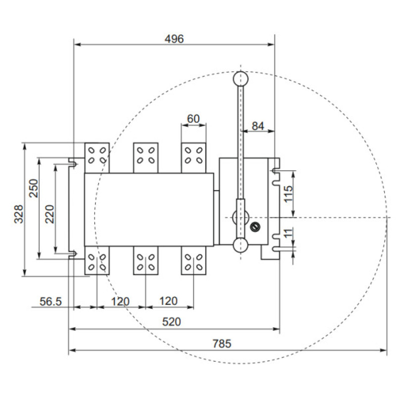 Пристрій автоматичного вводу резерву CNC YCS1-1000А 4Р АС 415В (Б00042761)