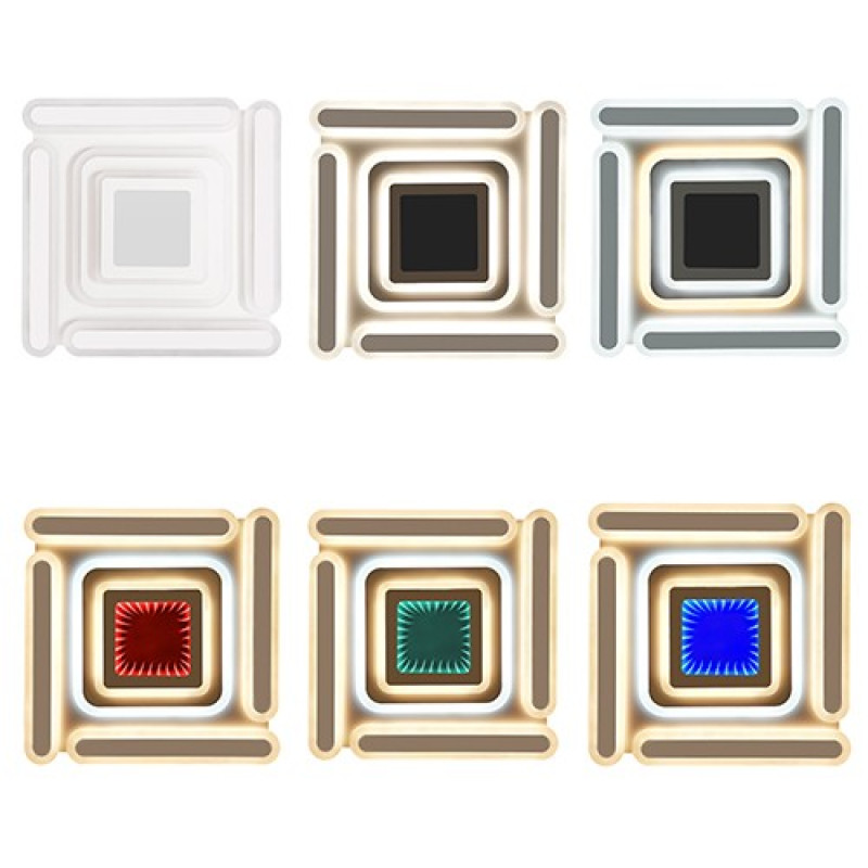 Светильник LED smart MATRIX+пульт 120W 3000-6000K IP20 белый квадрат ( 220495 )