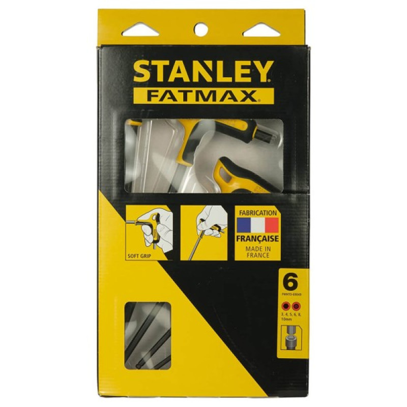 Набір шестигранних ключів Stanley FMHT0-69049 FatMax з гумовою ручкою (6 шт)