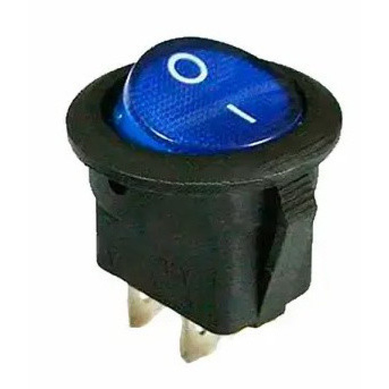 Перемикач TNSy KCD1-5-102 BL/B круглий синій (TNSy5500714)