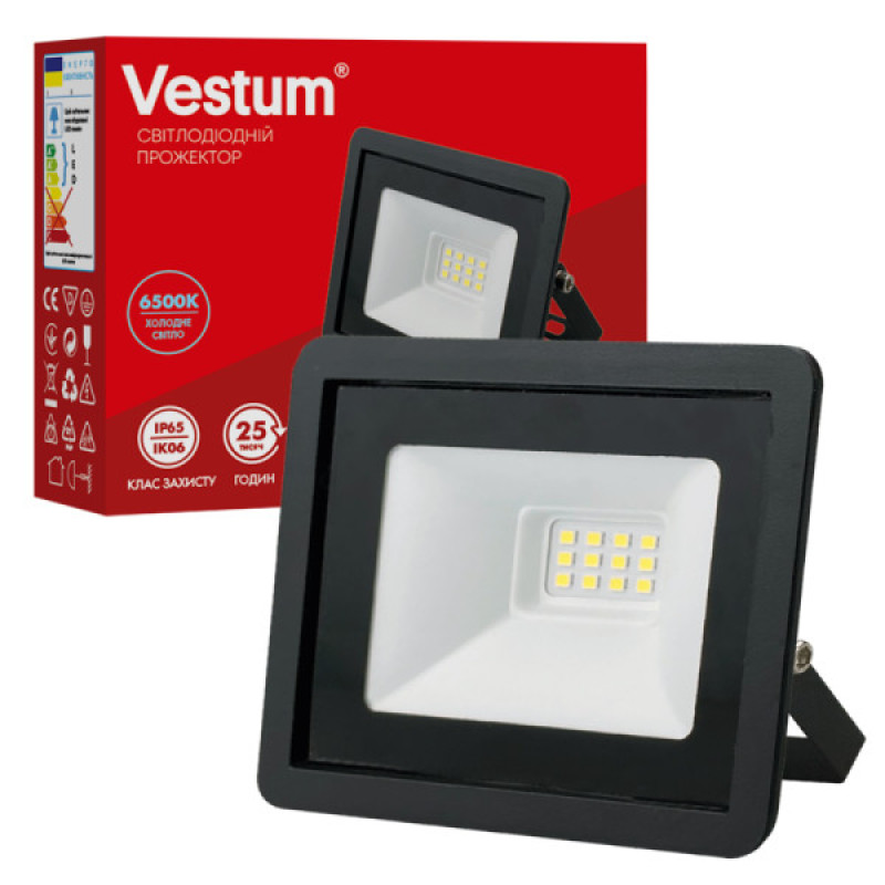 Прожектор LED Vestum 1-VS-3013 10Вт 800Лм 6500K IP65