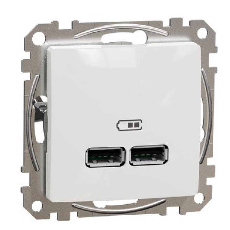USB розетка Schneider Electric Sedna Design & Elements A+A 2,1A белая SDD111401