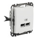 USB розетка Schneider Electric Sedna Design & Elements A+A 2,1A белая SDD111401