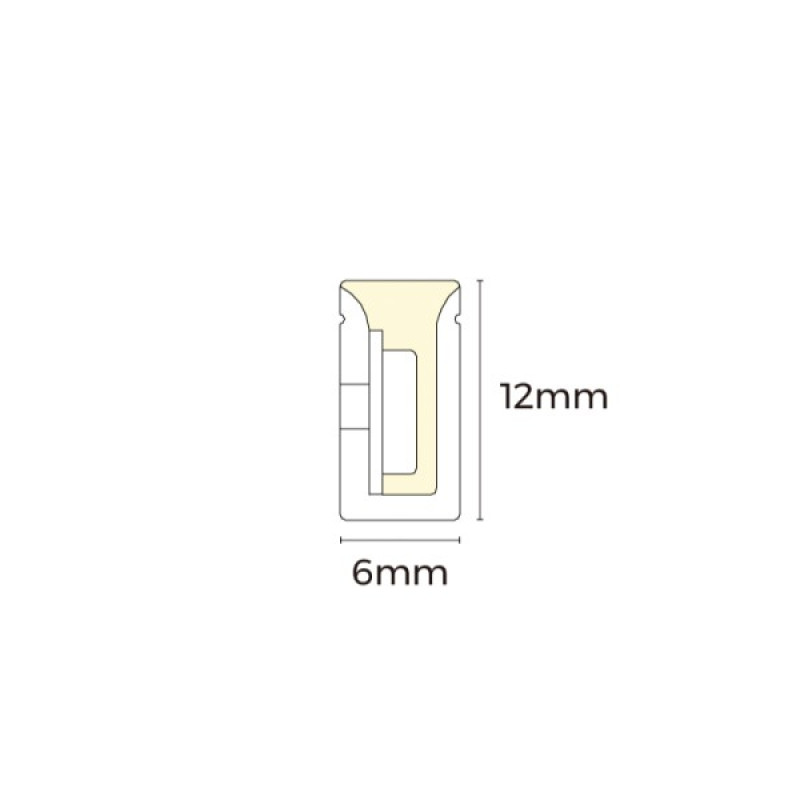 Термостойкий гибкий неон COLORS Sauna 24V IP67 5W 100Lm 2700K 5м (ANS0612-SW)