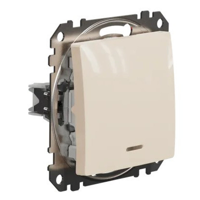 Перемикач Schneider Electric Sedna Design & Elements з підсвіткою бежевий SDD112106L