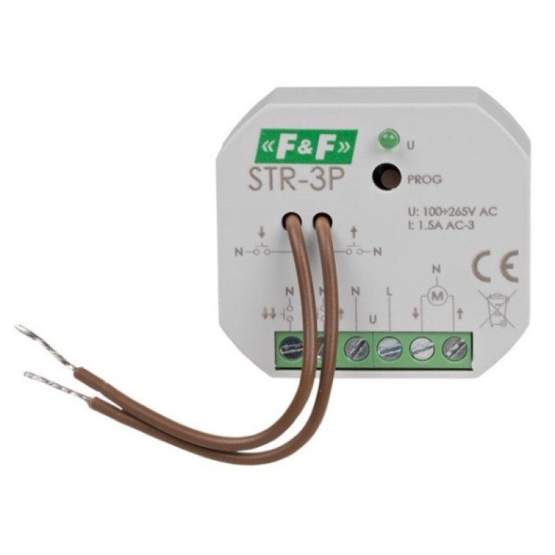 Беспроводное реле управления F&F STR-3P 100-265В AC/DC АC-1/АC-3 8А
