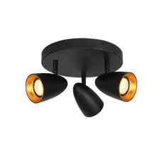 Светильник поворотный, спот Italux SPL-36748-3R-BK-GD Tino GU10 3x10W IP20 черный