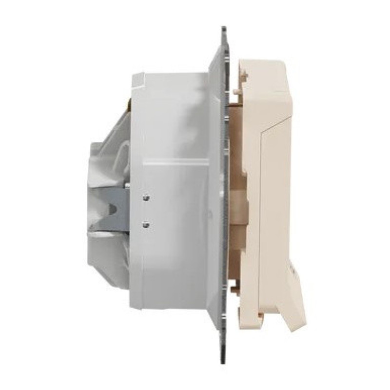 Розетка Schneider Electric Sedna Design & Elements с заземлением шторками и крышкой IP44 бежевая SDD212024