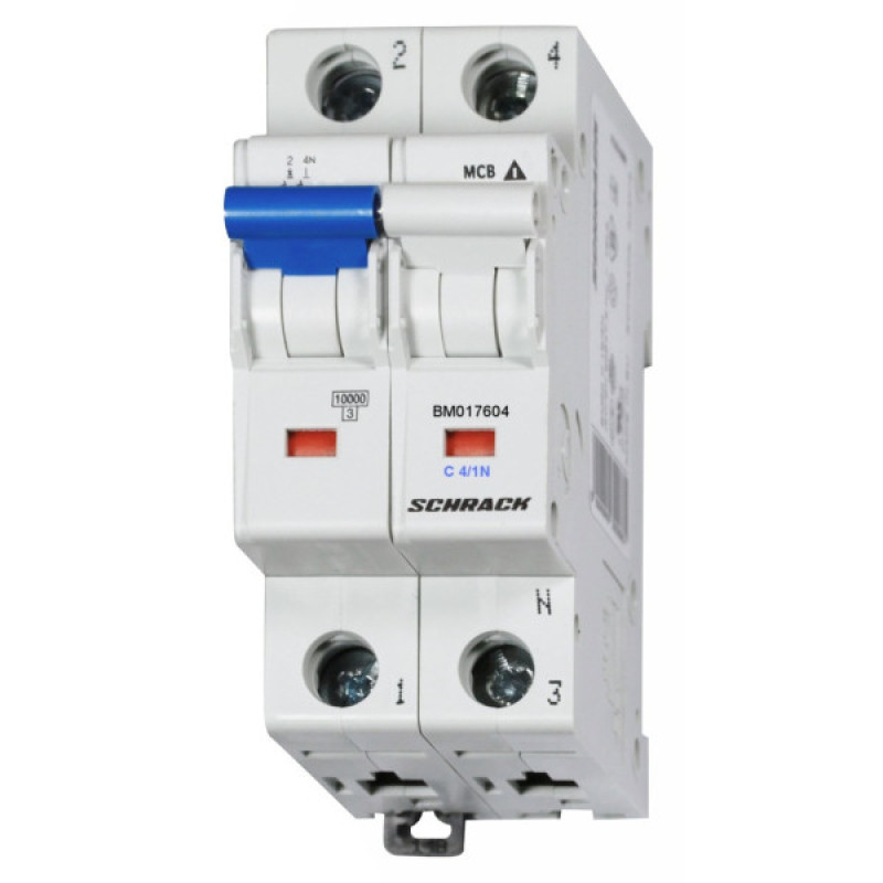 Автоматичний вимикач Schrack BM017610ME 10кА 10А 1P+N C ME