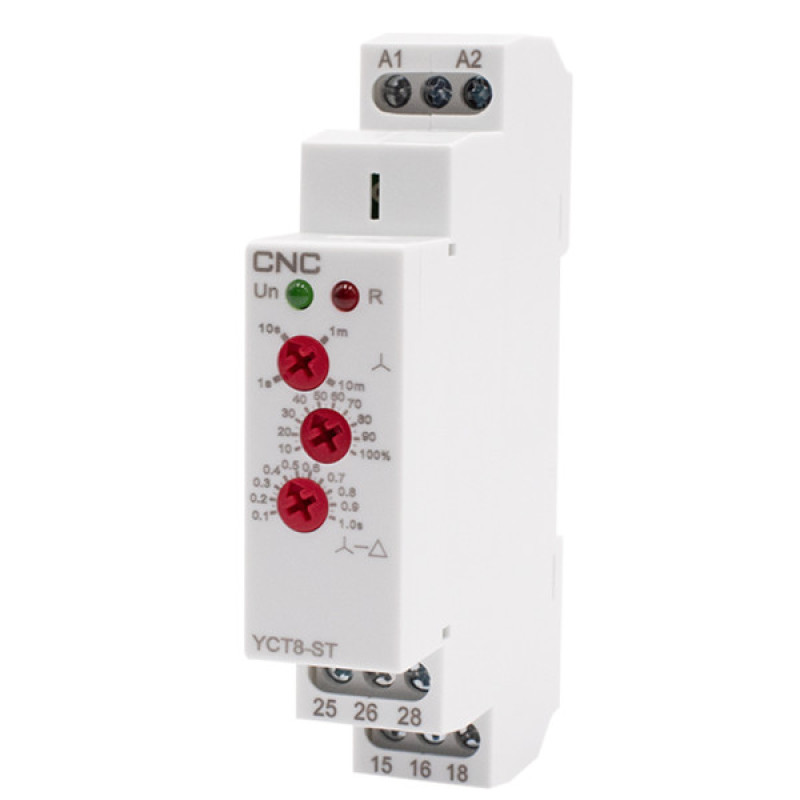 Реле выдержки времени CNC Electric YCT8-ST AC/DC 12-240В 2СО 16А АС1 250В/DC 24В (Б00044219)