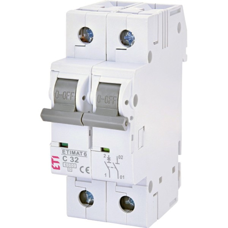 Автоматический выключатель ETI 002142519 ETIMAT 6 1p+N С 32А (6 kA)