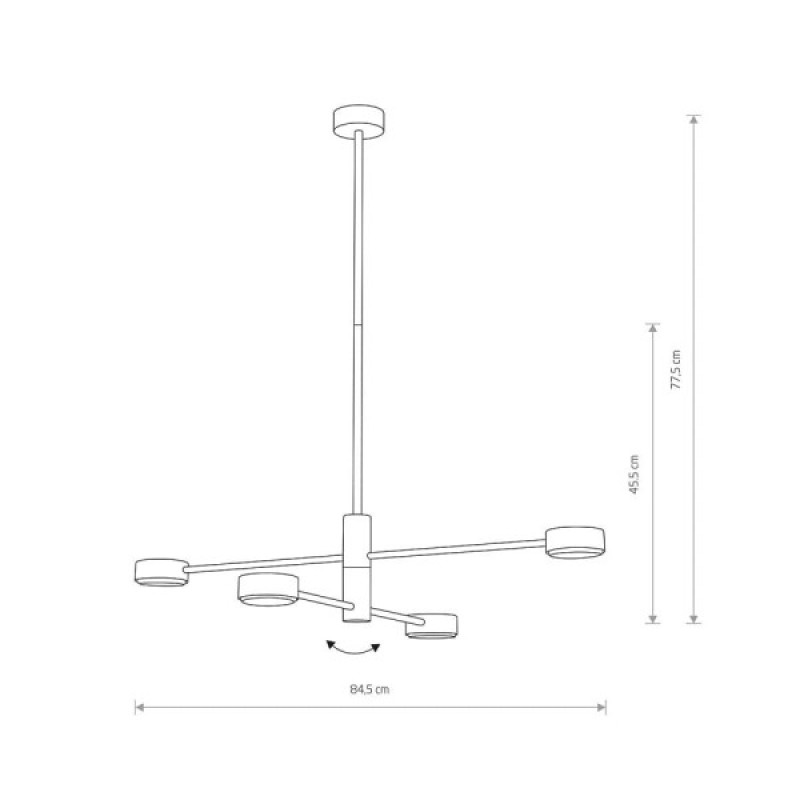 Люстра Nowodvorski 7945 Orbit GX53 4x8W IP20 Черная