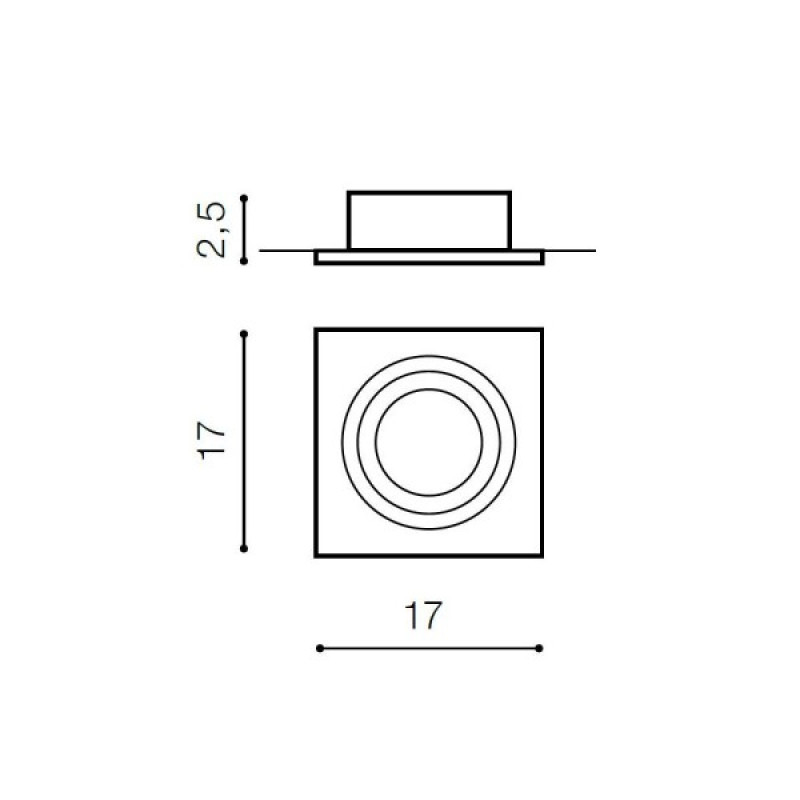 Точечный светильник Azzardo AZ0768 SIRO GU10 1x50W IP20