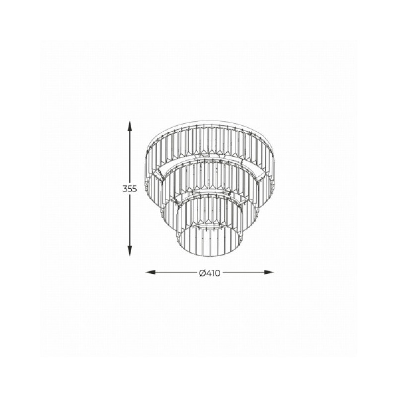 Люстра Zuma Line P17127-4-BK Tifanny E14 4x40W IP20