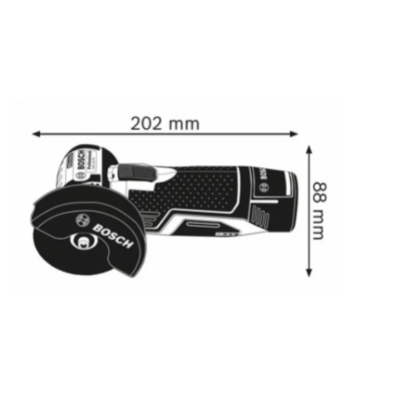 Акумуляторна кутова шліфувальна машина Bosch Professional GWS 12V-76 2x30 Ач (06019F200B)