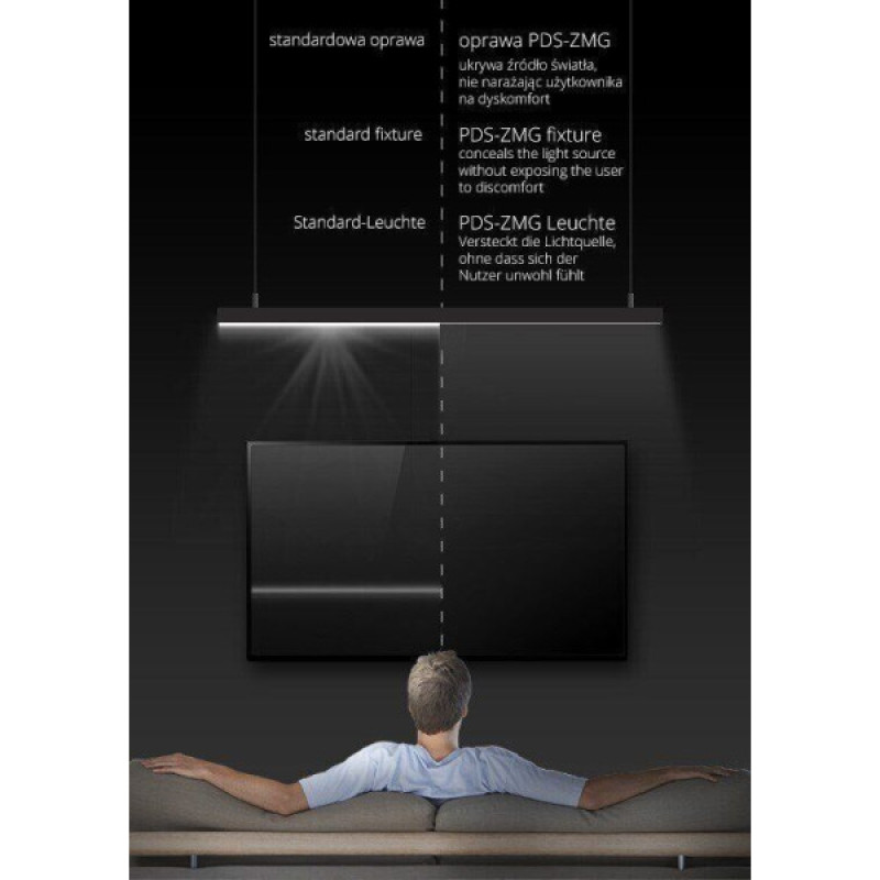 LED-профиль KLUS PDS-ZMG черный, 2 метр