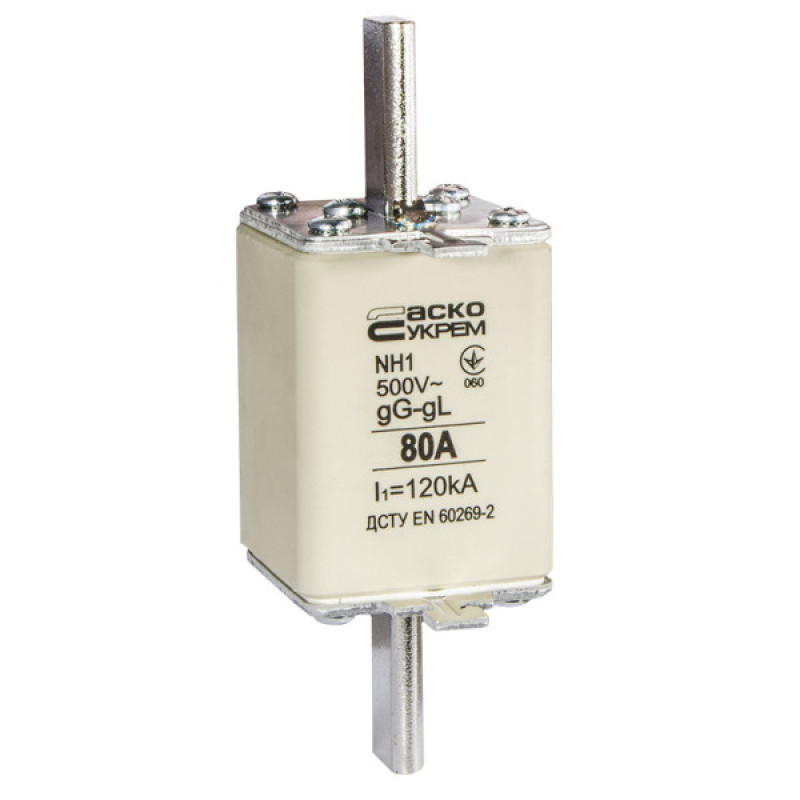 Запобіжник Аско-Укрем NH1 80A gG (A0050010027)