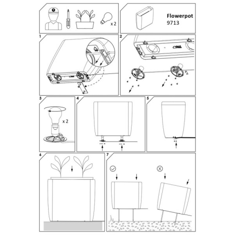 Уличный светильник Nowodvorski 9713 Flowerpot L E27 2x25W IP44 белый