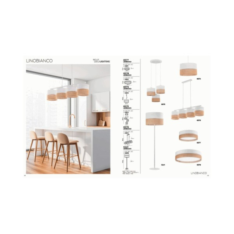 Стельовий світильник TK Lighting 6578 Linobianco