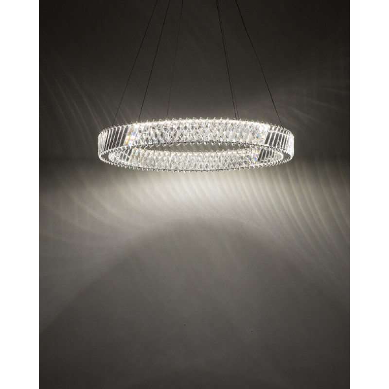 Подвесной светильник, люстра Nowodvorski 11705 Luxora Round LED 1x30W 3000K 2700Lm IP20 хром
